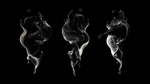 Black background with splash of liquid. 3d illustration, 3d rendering. Stock Illustration