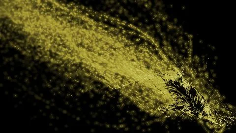Black background with starlight. Design. Bright iridescent spangles of white and Stock Illustration