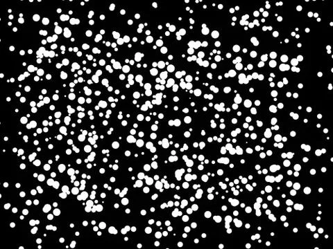 Black background texture in white large and small polka dots Stock Illustration