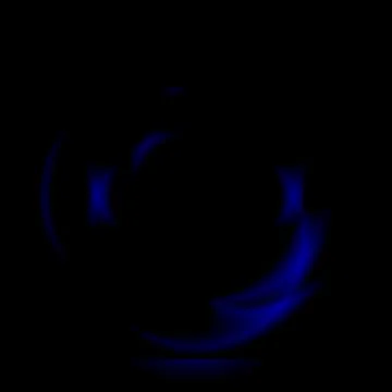 On a black background there are several blue elements for design. 3d. Stock Illustration