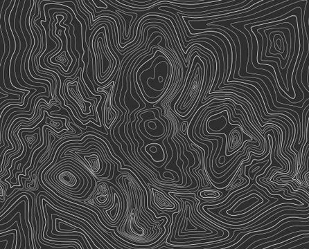 Black background of the topographic map. Topographic map white lines, contour Stock Illustration