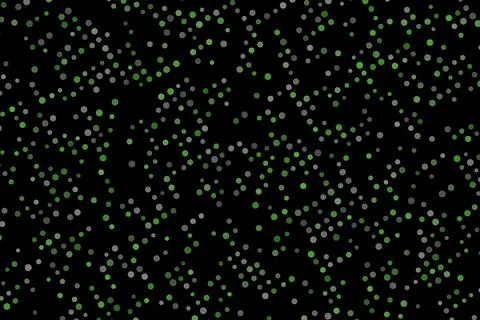 Black background with white and yellow star-like dots Stock Illustration