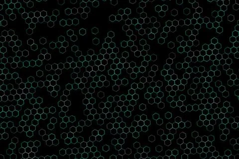 Black background with white chemical molecule pattern 库存插图