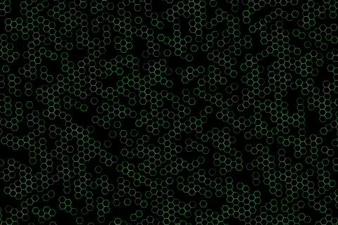 Black background with white chemical structures pattern Stock Illustration