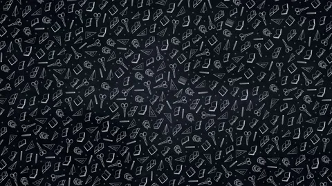 Black background with white contour elements Stock Footage 204942180