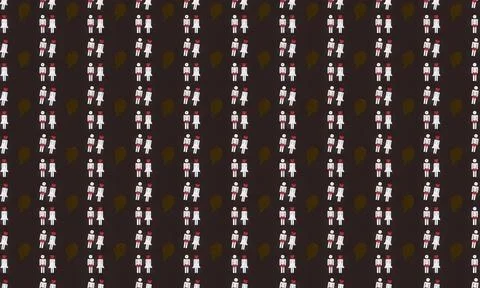 Black background with white digital code pattern Stock Illustration
