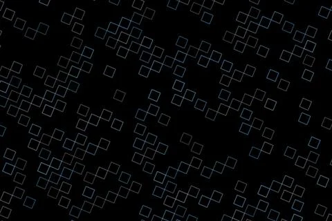 Black background with white digital square patterns Stock Illustration