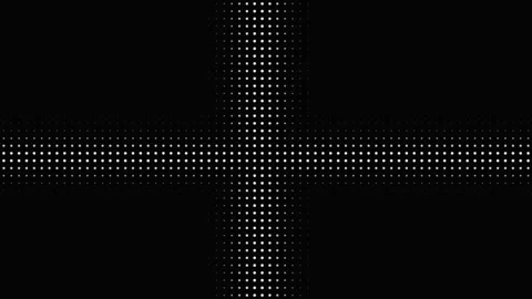 Black background with white dot cross pattern Stock Footage 336995632
