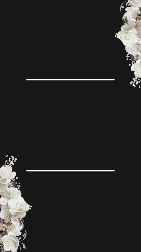 Black background with white flowers 스톡 동영상 270796001