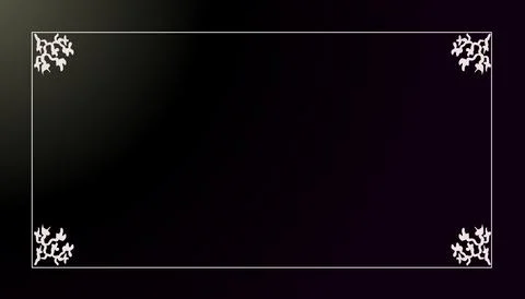 Black background with white frame Stock Illustration