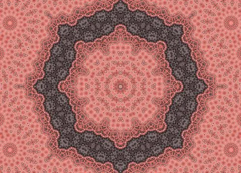 Black background with white graphics and pink concentric pattern 스톡 일러스트
