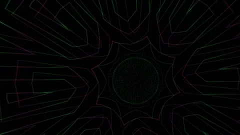 Black background with white lines forming shapes. Stock Footage 335104678
