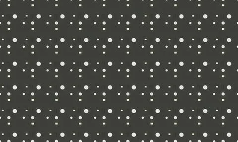 Black background with white polka dots pattern Stock Illustration
