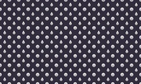 Black background with white small bunny pattern Stock Illustration