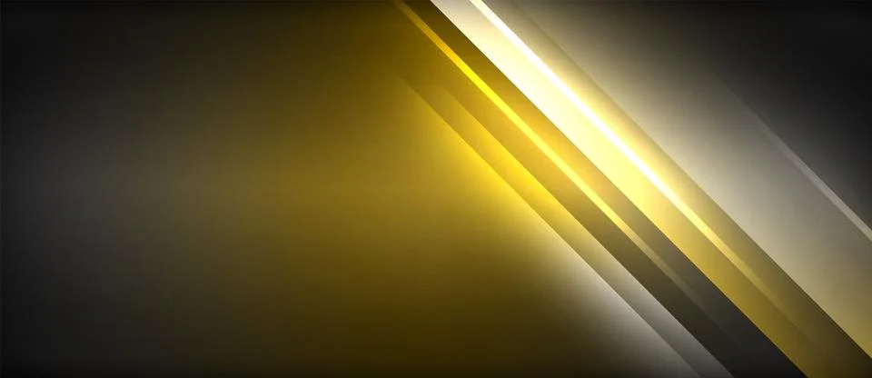 A black background with yellow lines on it Stock Illustration