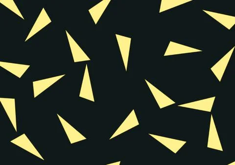 Black background with yellow triangles Stock Illustration