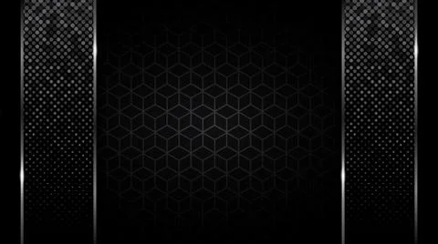 Black backgroundabstract mat geometric grey color elegant Stock Illustration