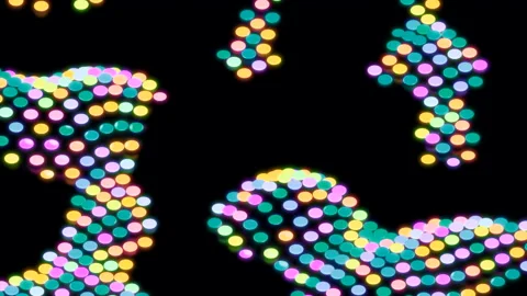 Black background.Design. A bright emerging mosaic in abstraction that manifests Stock Footage 188572542
