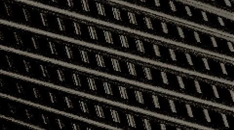 Black background.Motion. Dark lines in 3D format that create patterns and are Stock Illustration