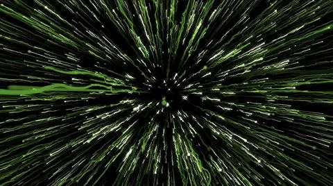 Black background.Motion.Bright lines in the asbestos that fall on the dark Illustrazione stock