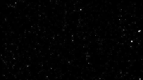Black background.Motion.Bright space in abstraction where various white stars Stock Illustration