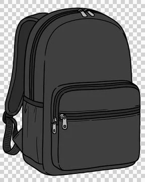 Black backpack Иллюстрация
