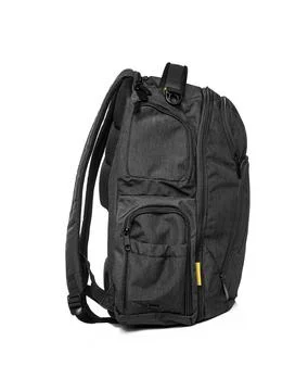 Black backpack isolated on white background. Stock Photos
