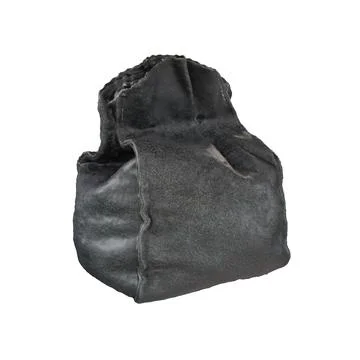 A black bag with a black strap sits Stock Illustration