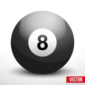Black ball sphere for billiards vector 库存插图