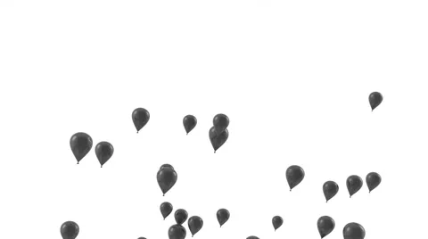 Black Balloon Stock Footage 43757611