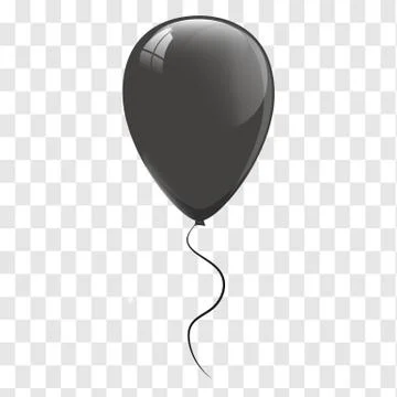 Black balloons on a white background. Vector illustration Stock Illustration