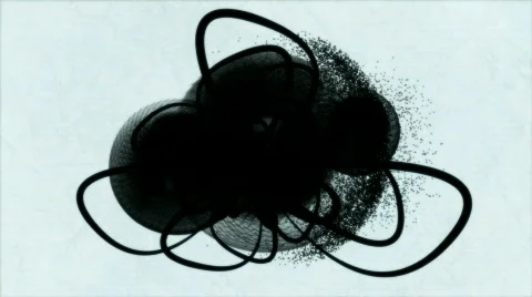 Black balls and fleurons loop Stock Footage 449711