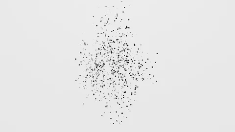 Black balls transforming. Abstract 3d animation. Stock Footage 121308545