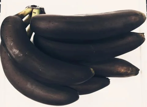 Black bananas Stock Photos