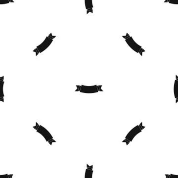 Black banner pattern seamless black Stock Illustration