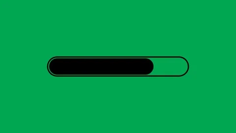 Black bar loading progress icon animation with solid and segmented variations. Stock Footage 329797322