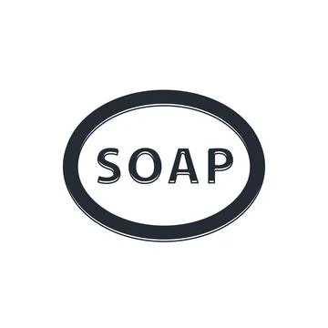 Black Bar of soap icon isolated on white background. Soap bar with bubbles... Stock Illustration