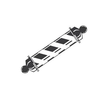 Black barber pole  icon element  vector icon Stock Illustration