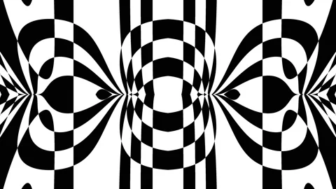 Black Bars Central Twist Merging Vertical Columns Mask Vídeos de archivo 139733104