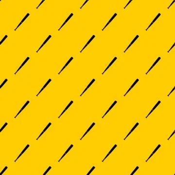 Black baseball bat pattern vector Stock Illustration