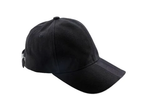 Black baseball cap on white Stock Photos