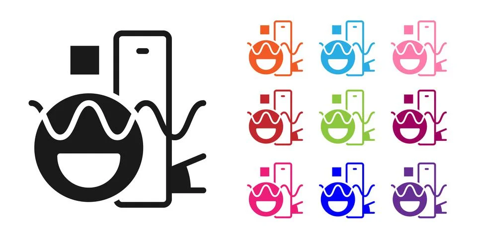 Black Basic geometric shapes icon isolated on white background. Set icons Illustrazione stock