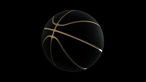 Black Basketball Ball Loop 4K Stock Footage 338188635