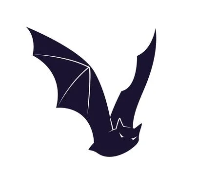 Black bat vector sticker 스톡 일러스트