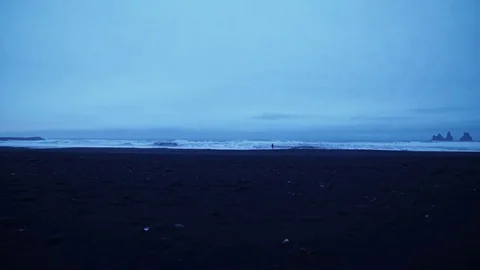 Black beach abstract light Stock Footage 78244777