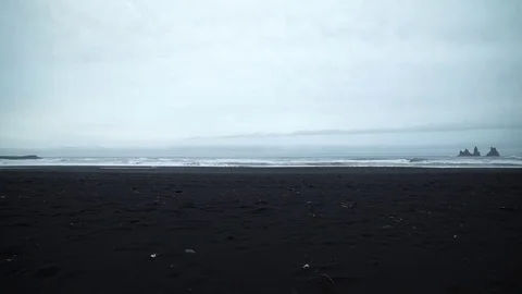 Black beach Iceland 4 Stock Footage 78254712