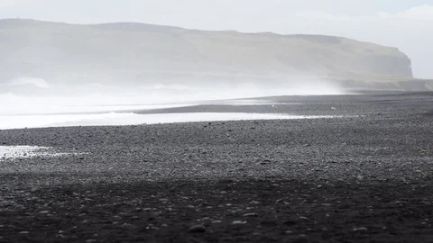 Black beach Iceland 5 Stock Footage 78254663