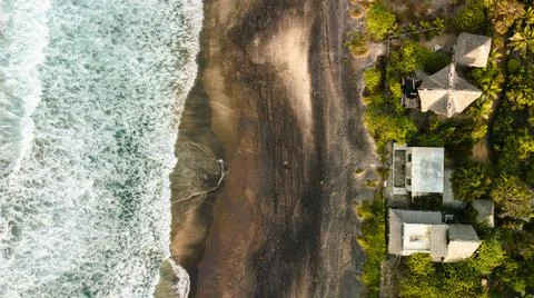 Black beach Stock Photos