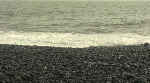 Black Beach in Vik Iceland-3 Stock Footage 47765357