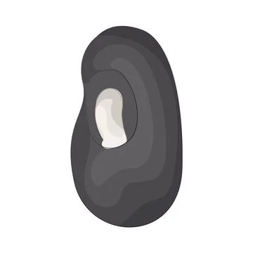 Black Bean Illustration Stock Illustration